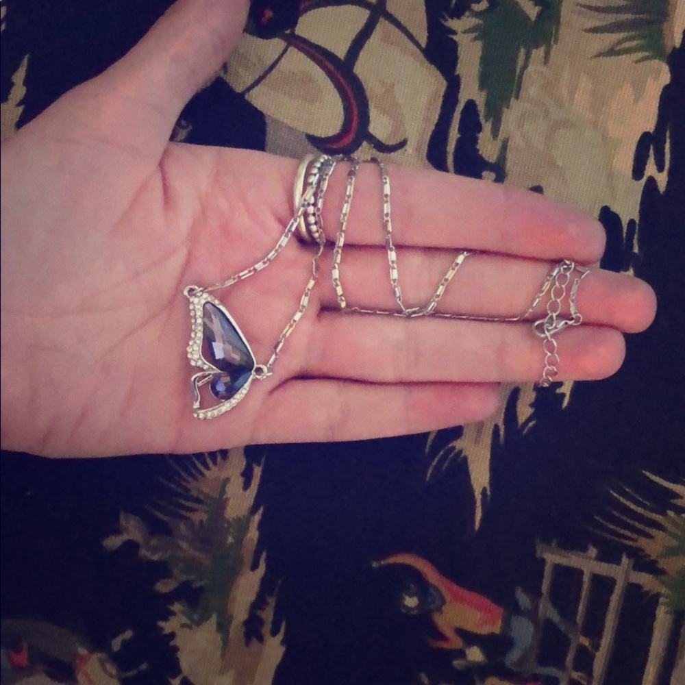 Purple Butterfly Necklace!
